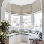 An der Traufe befestigte römische Schirme hängen nicht durch und passen gut zum Fenster