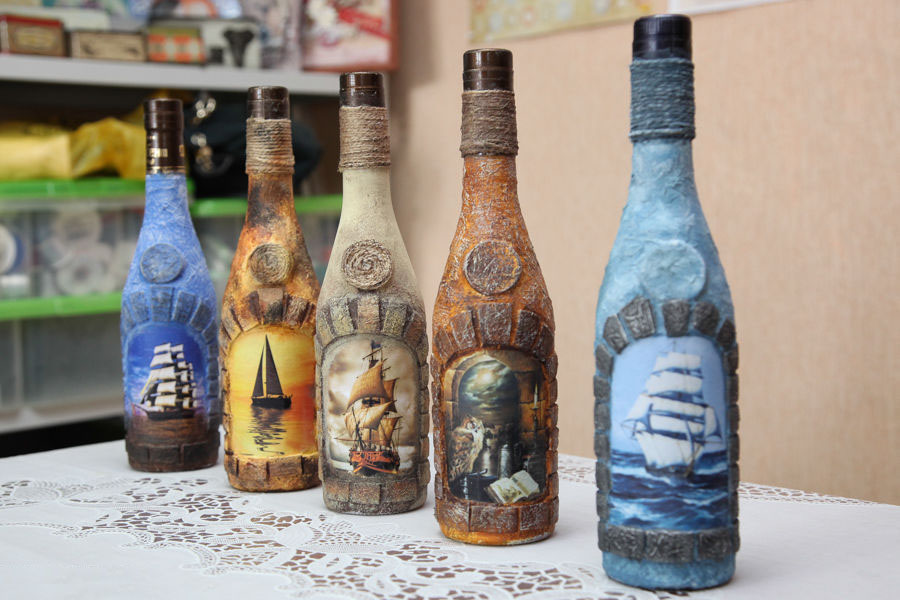 Bouteilles de décoration Options de bricolage
