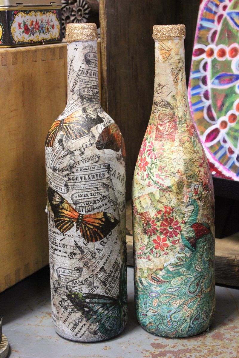bouteilles de découpage