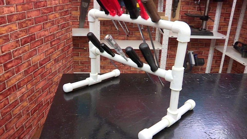 stand pour couteaux à tuyaux en PVC