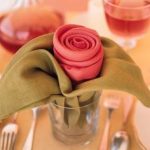 les roses des serviettes le font vous-même