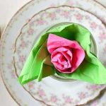 roses de serviettes faire vous meme decor photo