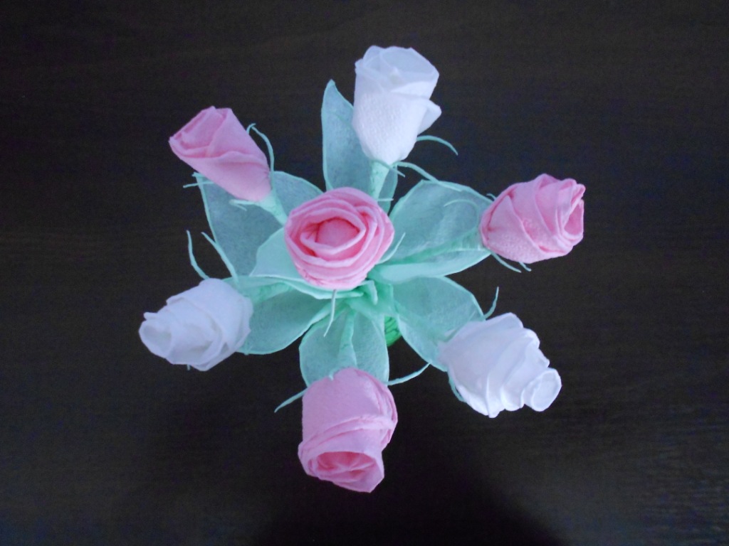 roses de serviettes faire vous-même des idées de photo