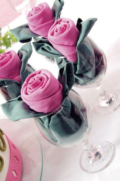 roses de serviettes faire vous meme photo decoration