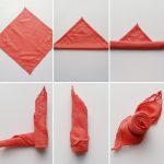 roses de serviettes faire vous-même des options de photo