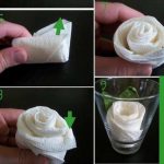 roses de serviettes faire vous-même des options de photo