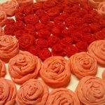 roses des idées de conception de serviettes en papier