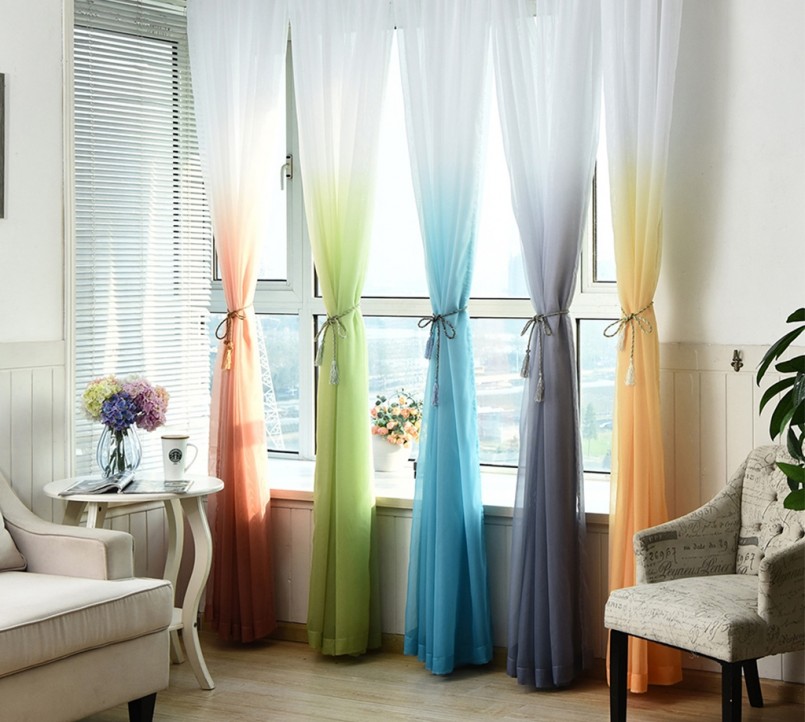 tulle moderne arc-en-ciel