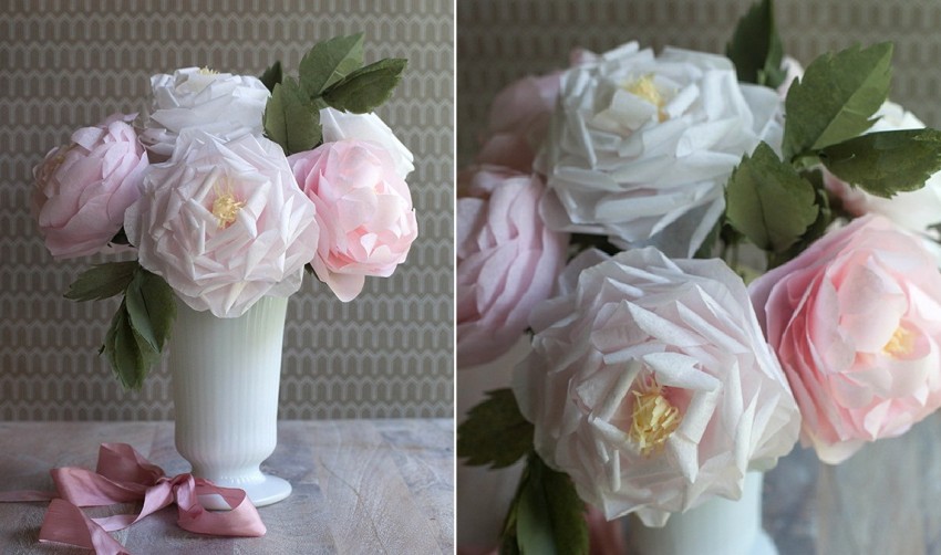 Fleurs de serviette DIY