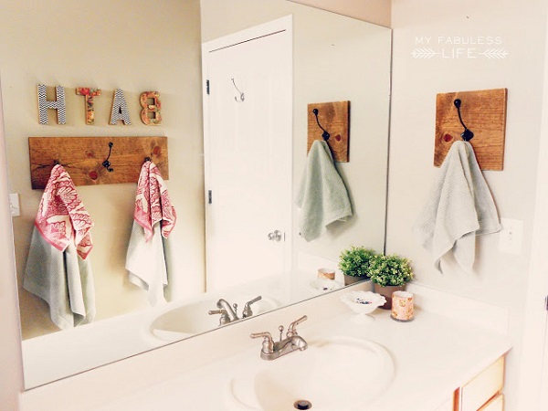 porte-serviettes dans les idées de salle de bain