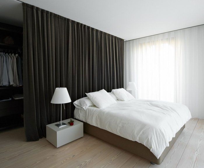 design de interiores de cortinas de zoneamento