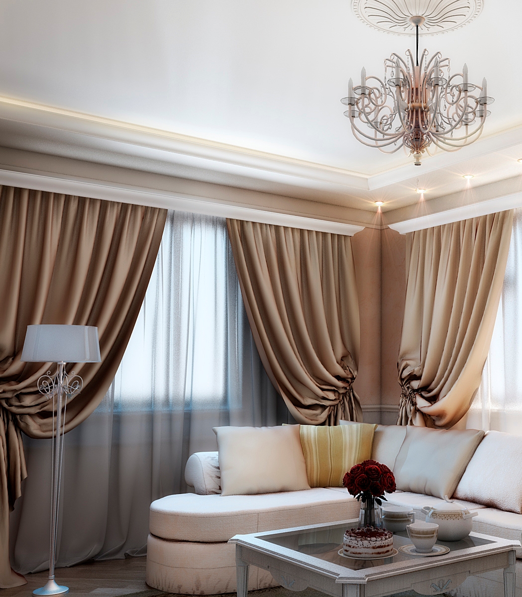 curtains in the large living room