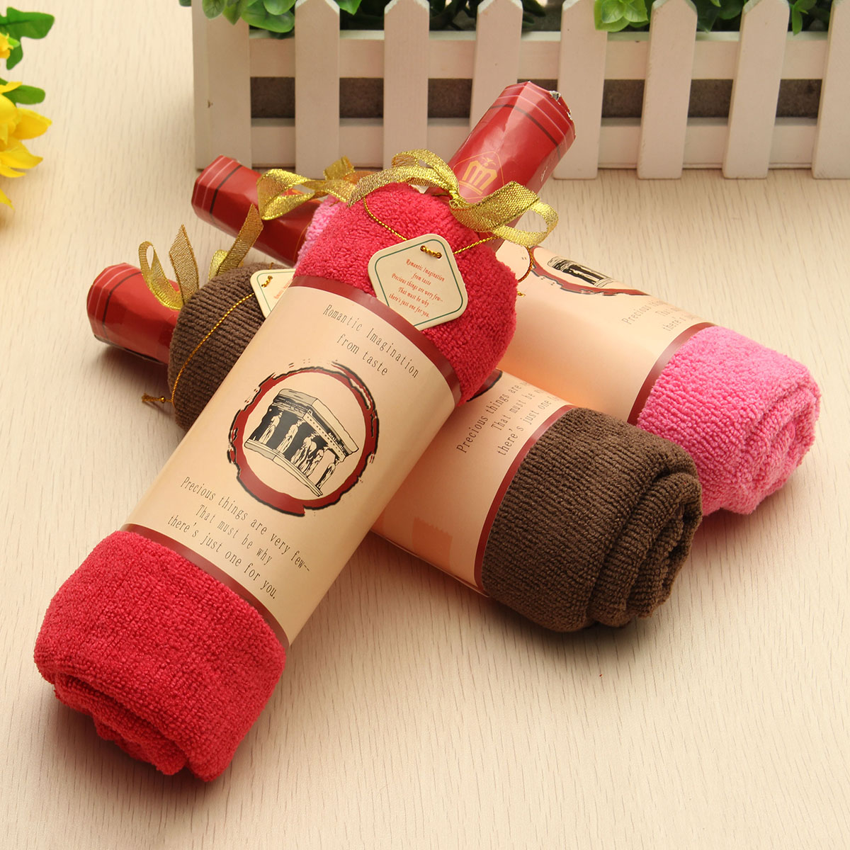 bouteilles de serviettes