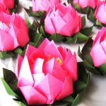 fleur de lotus d'idées de décoration de serviettes