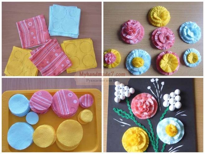 serviette en papier fleurs design idées