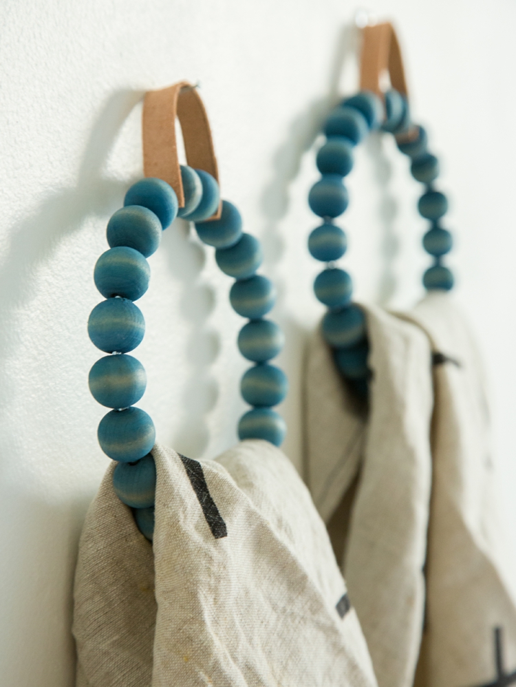 porte-serviettes avec perles