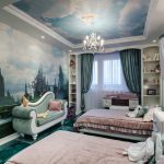 Lustre au plafond avec l'image du ciel