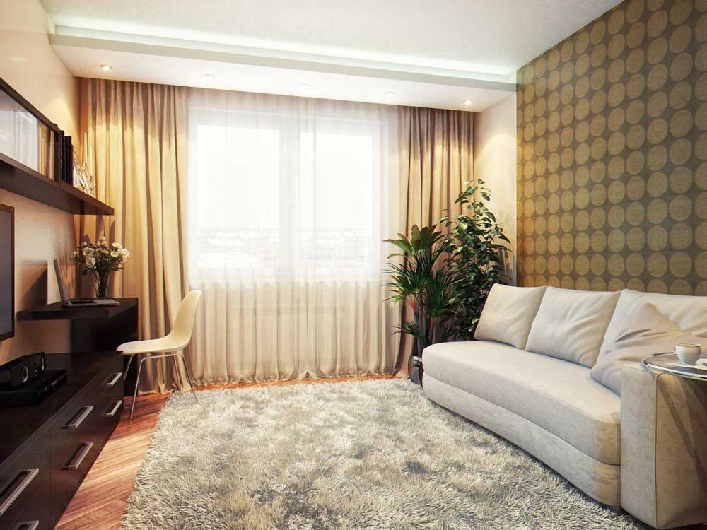 rideau dans le salon