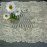serviette de filet au crochet en anglais