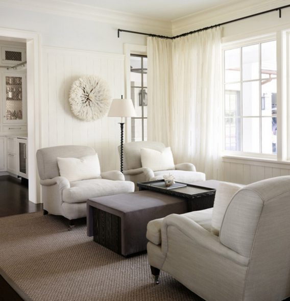 Intérieur monochrome du salon