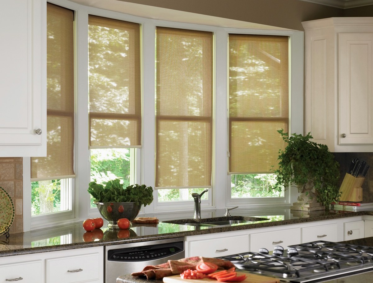 electric curtains in the kitchen