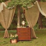 rideaux de toile de jute fantaisie