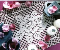 idées de conception de serviette de filet au crochet