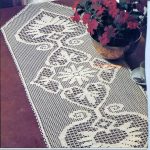 idées de serviettes au filet au crochet