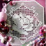 idées de conception de serviette de filet au crochet