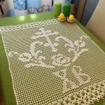 serviette de filet au crochet