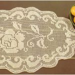 serviette de filet au crochet