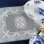 idées de décoration de serviettes en satin au crochet