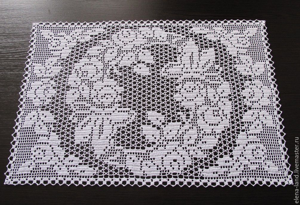 idées de conception de serviette de filet au crochet