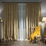 Rideaux avec un motif à l'intérieur du salon