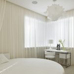 Design de chambre avec un lit rond