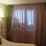 Rideaux combinés dans la chambre