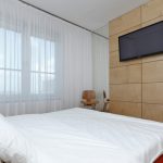 Décoration de fenêtre de chambre en tulle blanc