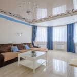 Rèm cửa vải tuyn Pháp kết hợp với rèm cửa màu xanh thẳng