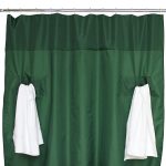 Rideau vert foncé avec poches confortables