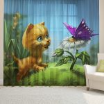 Rideaux pour enfants avec impression unique sur toile