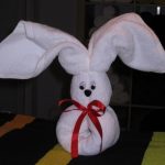 jouets de serviette lièvre