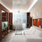 tulle et rideaux sur la corniche de plafond