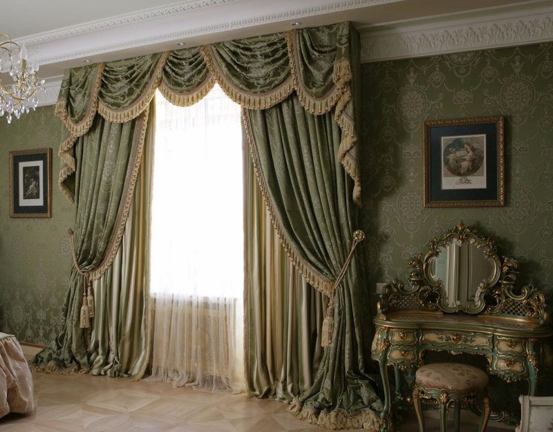 Herstellung von Gardinenfenstern Schlafzimmer im klassischen Stil