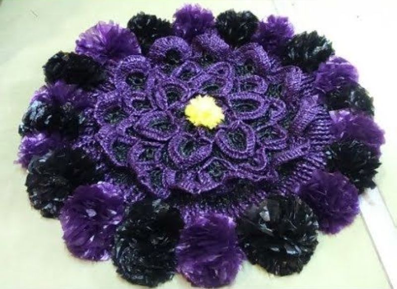 décoration de tapis en polyéthylène