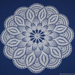 nappe de crochet en nappe avec motif