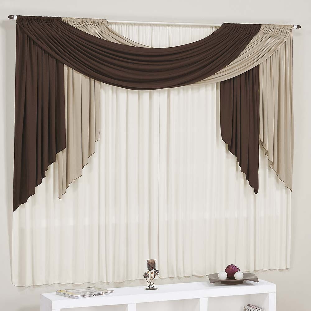 Lambrequin bicolore couture simple