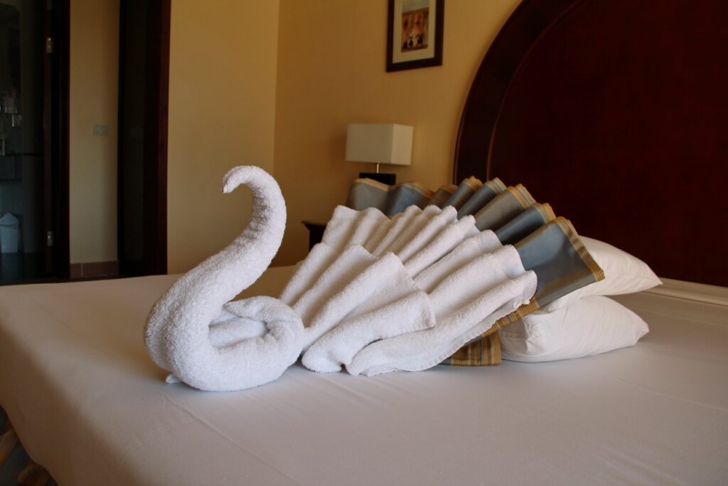serviette cygne