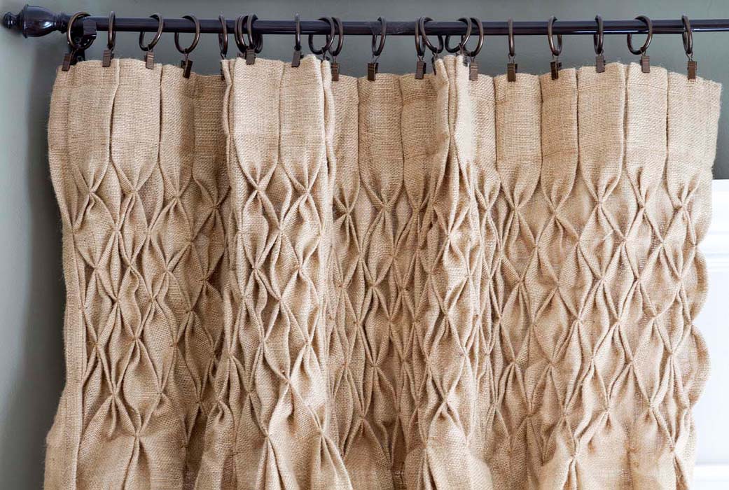 rideaux en toile de jute idées de design