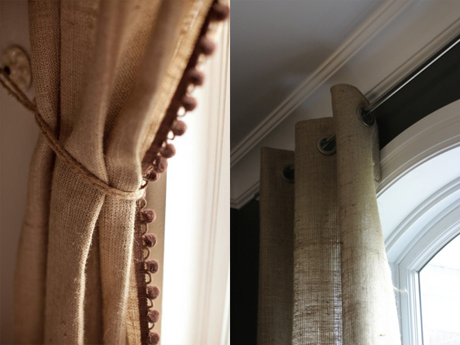 toile de jute à l'intérieur de la maison