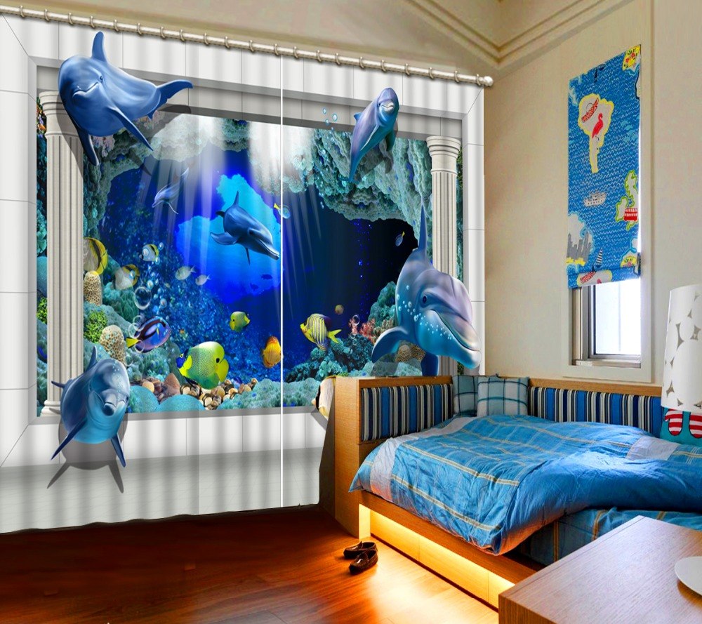rideaux enfants monde sous-marin
